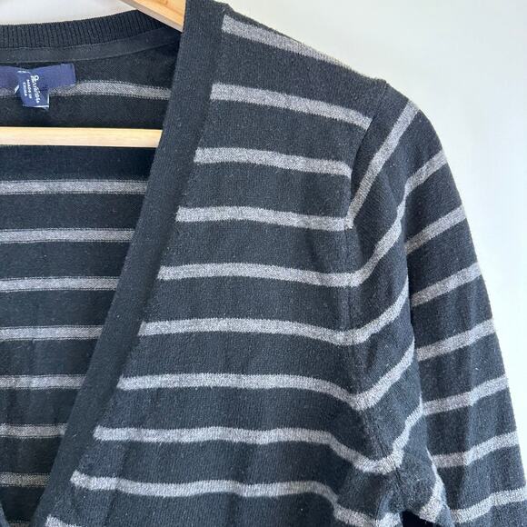 Gap Black and White Stripe V Neck Button Front Sweater Womens Size Large - Picture 5 of 16